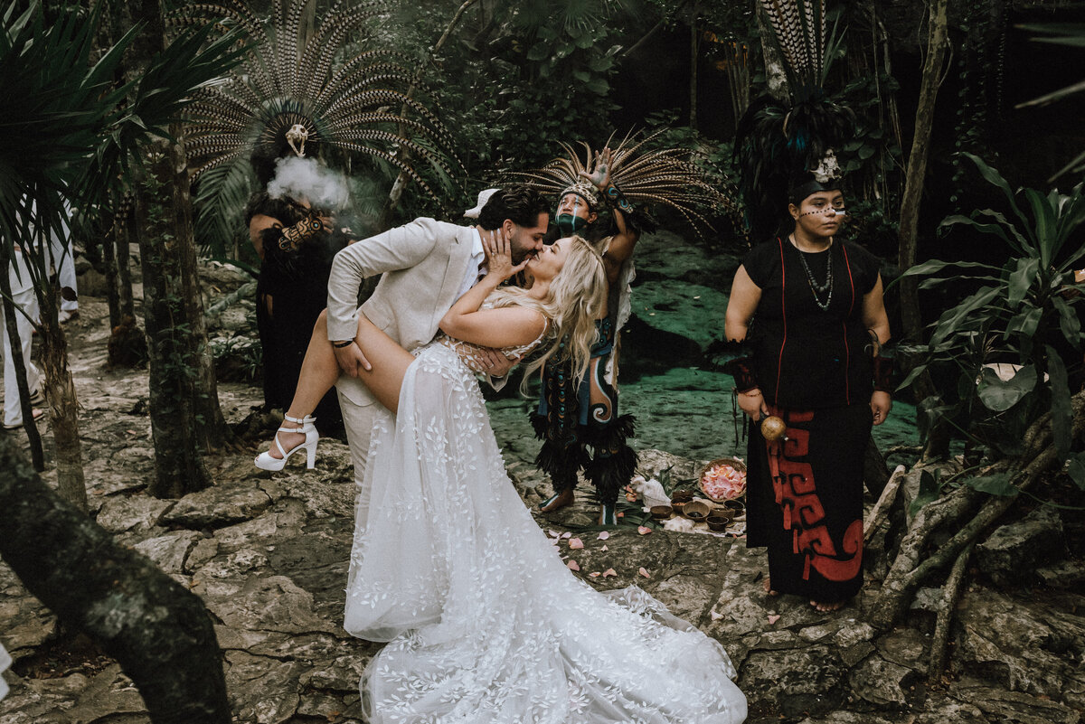Mayan Wedding Ceremony at a Cenote in Tulum