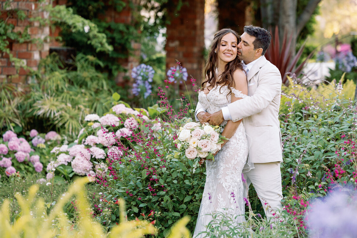 Couple hugging at Belmond El Encanto