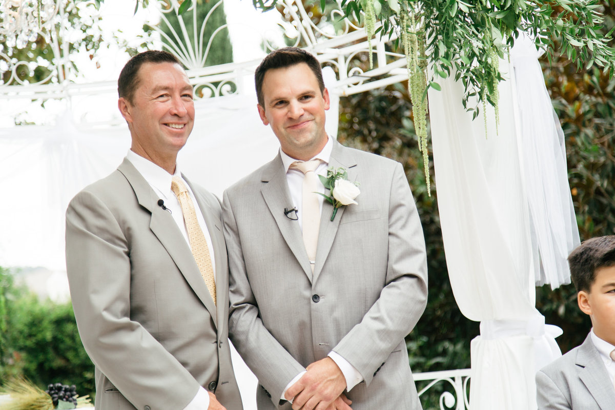 Groom at 1880 Union Hotel Wedding