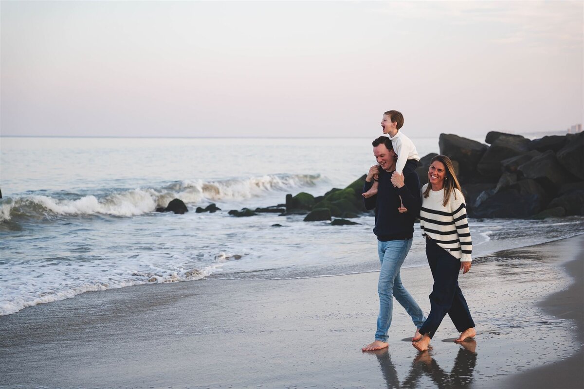 Cape Henlopen State Park, Delaware Beach Jetty Family Visiting Texas Tourist Sweater Barefeet Barefoot