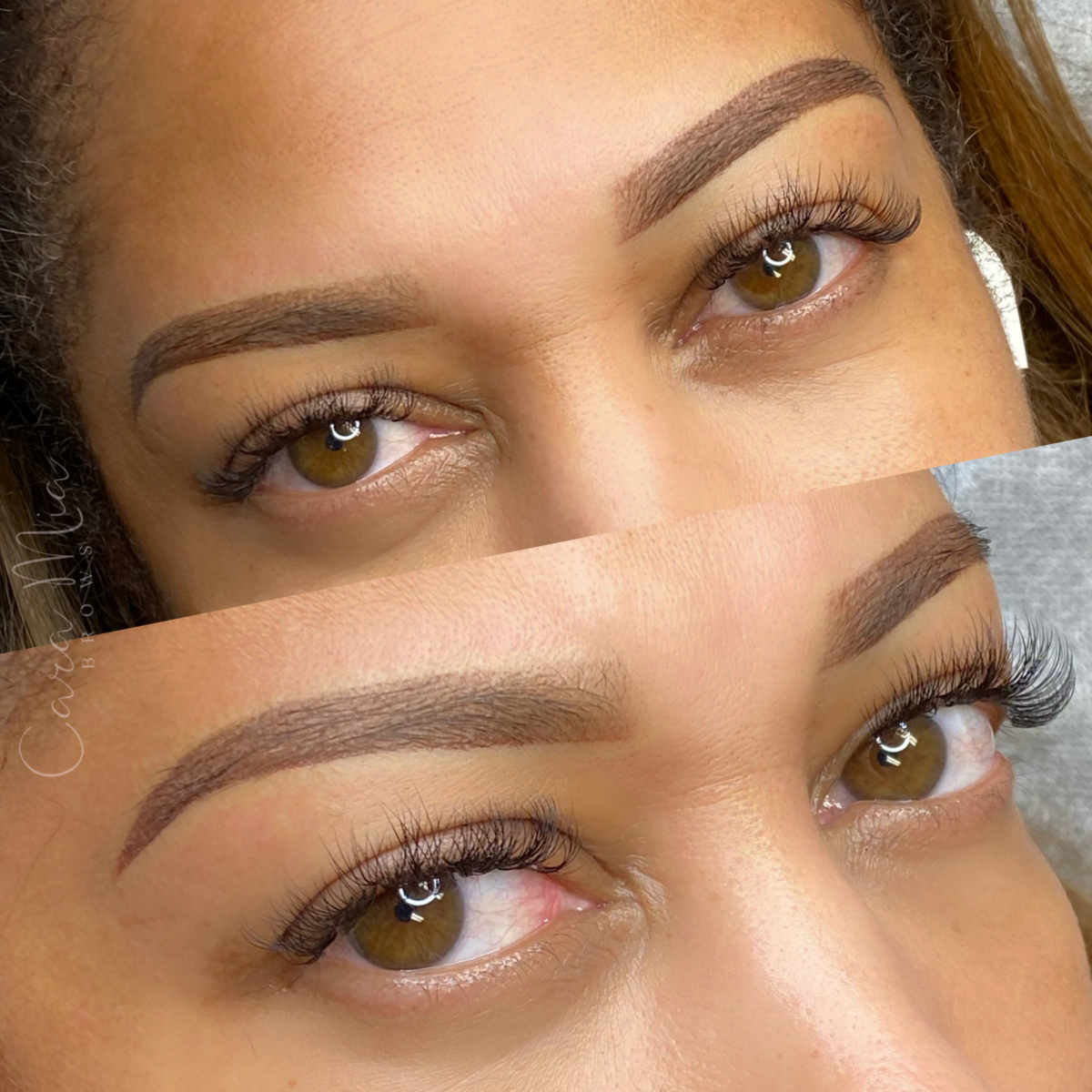 Ombre Powder Brows before and after