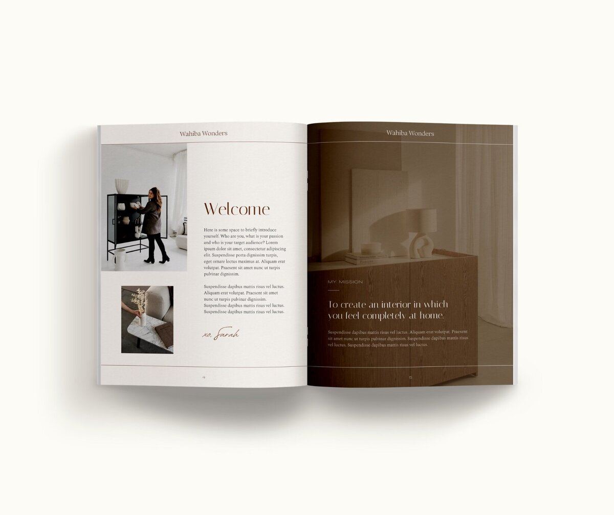 Minimal pricing guide template for interior designers Wahiba Wonders 4