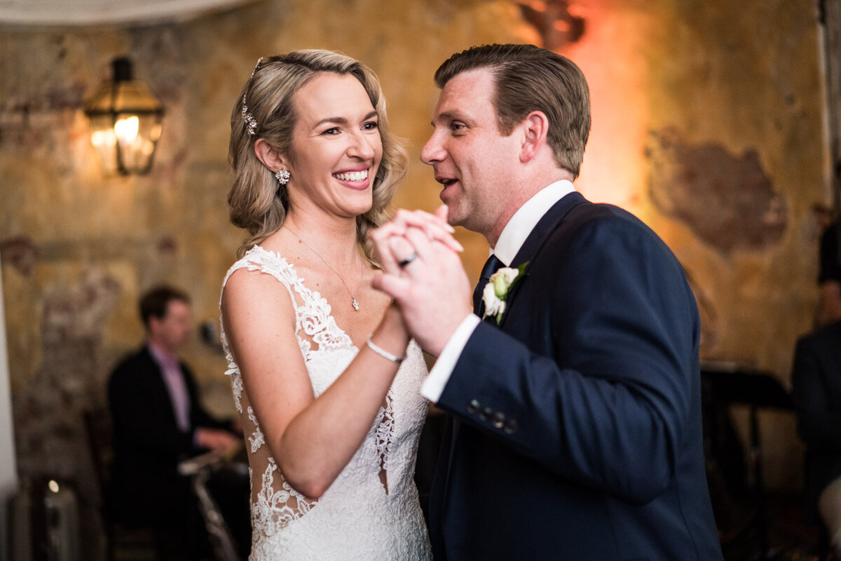 Bride and groom dancing at Latrobe's