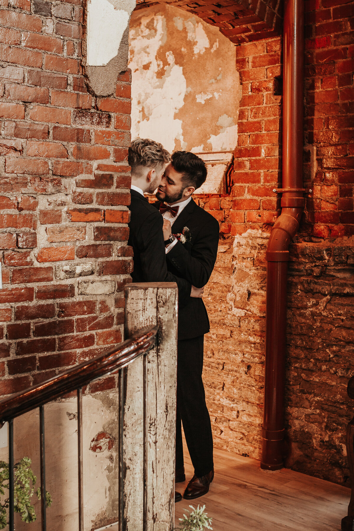 Moody and intimate wedding at North Church Venue in Muncie, IN