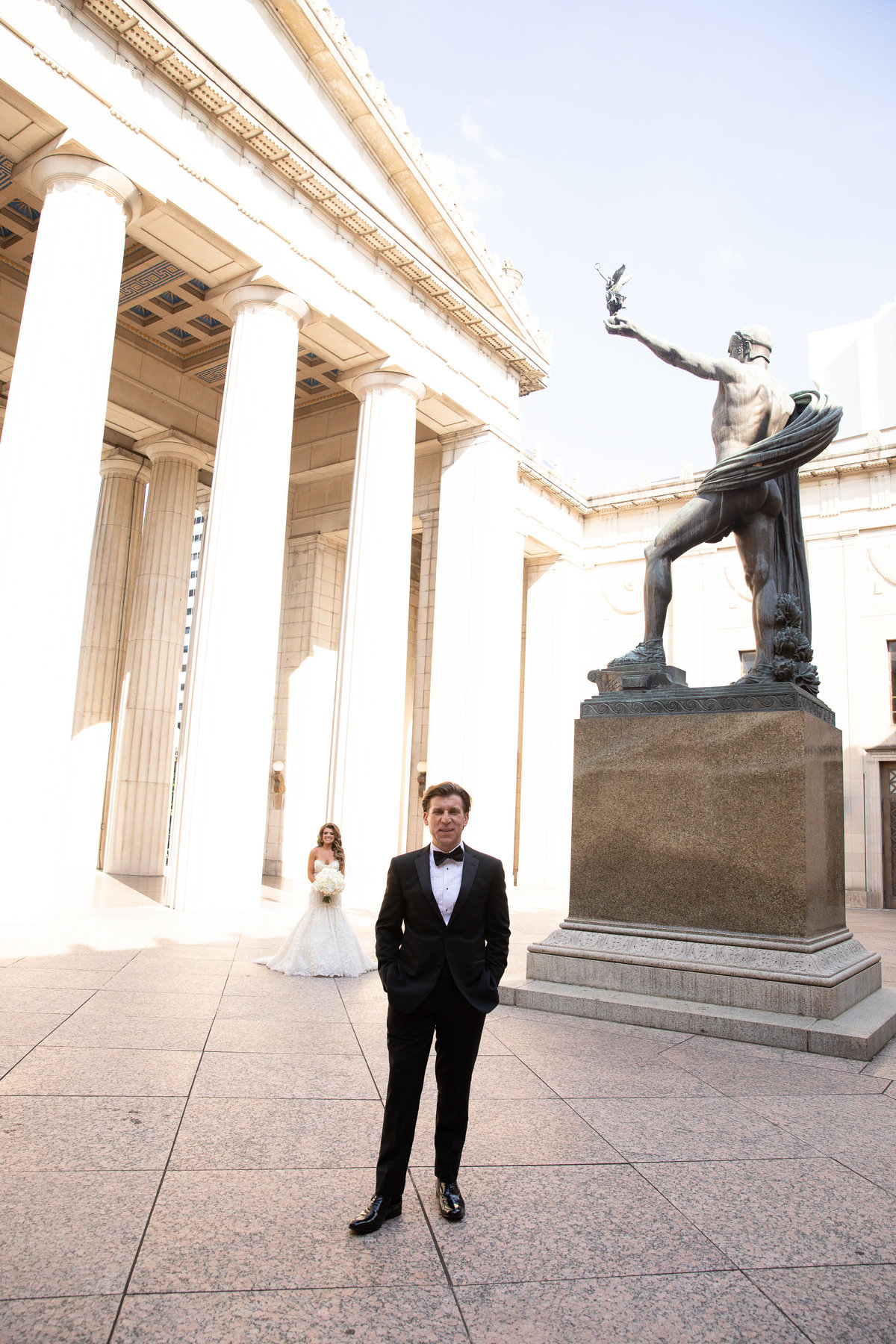 Groom waiting to see his bride.