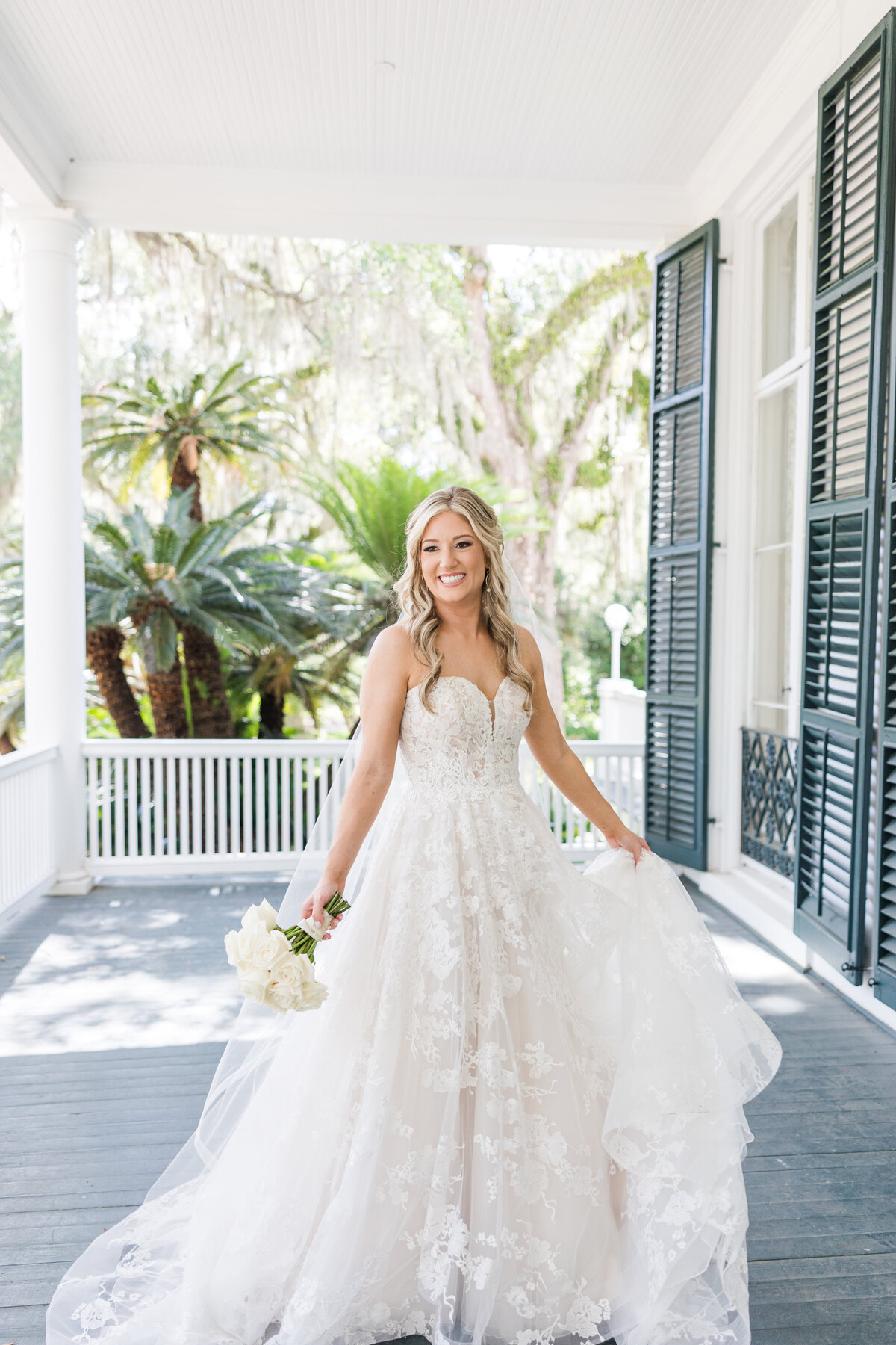 bride in dress