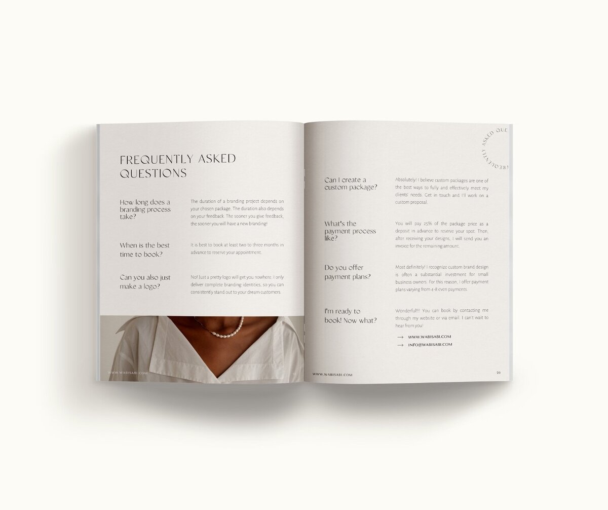 Minimal pricing guide template Canva Wabi Sabi 13