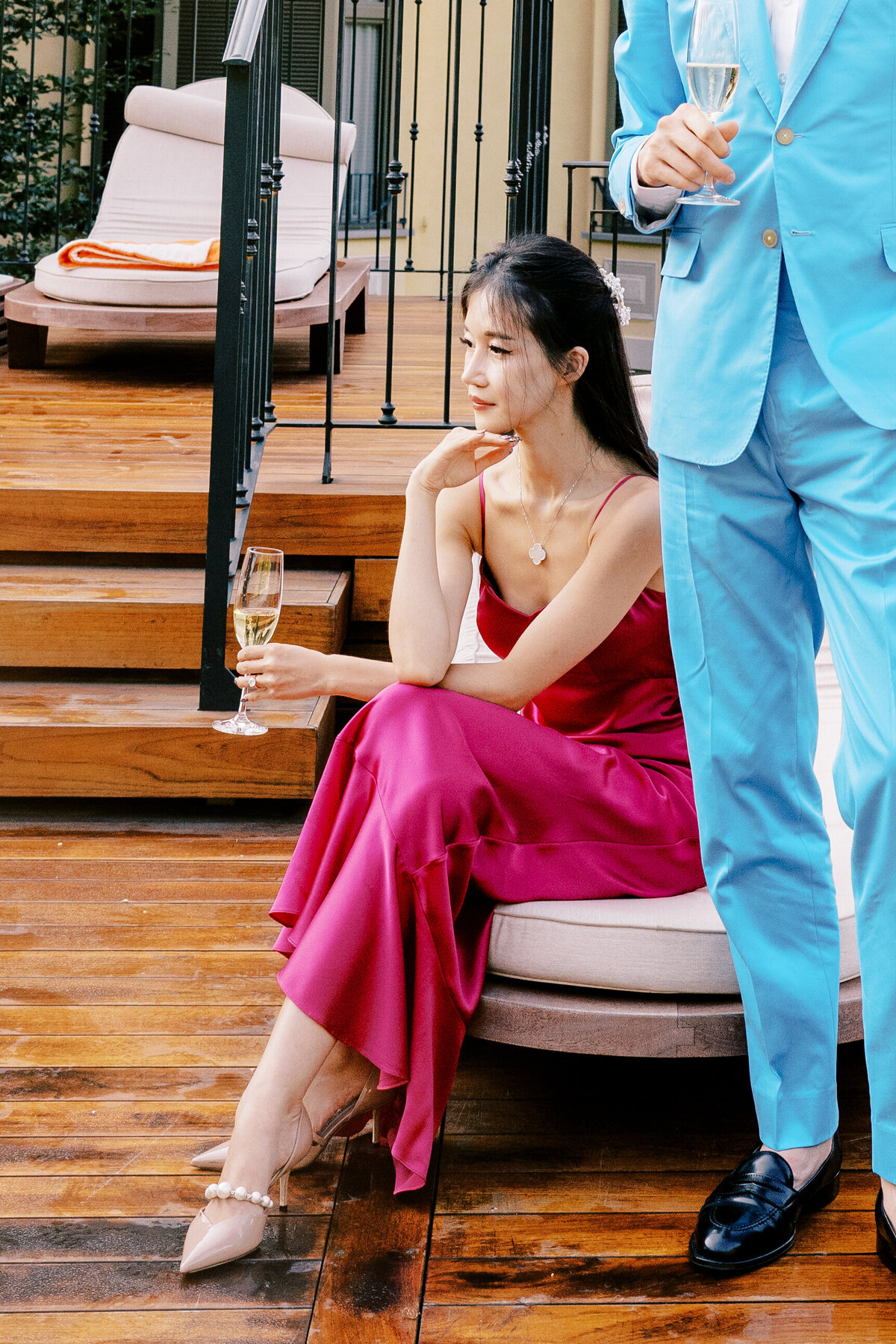 Engagement session at Grand Hotel Tremezzo on Lake Como in Italy photographed by Lake Como Photographer