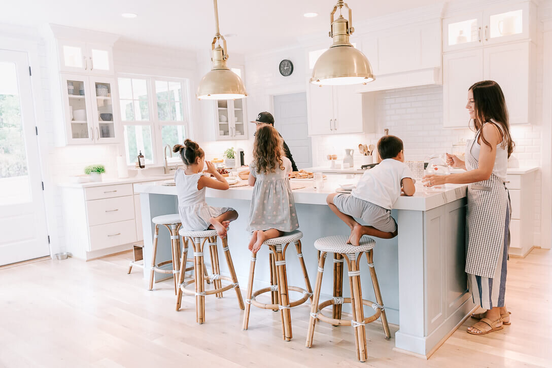 photo session of serena and lily bar stools