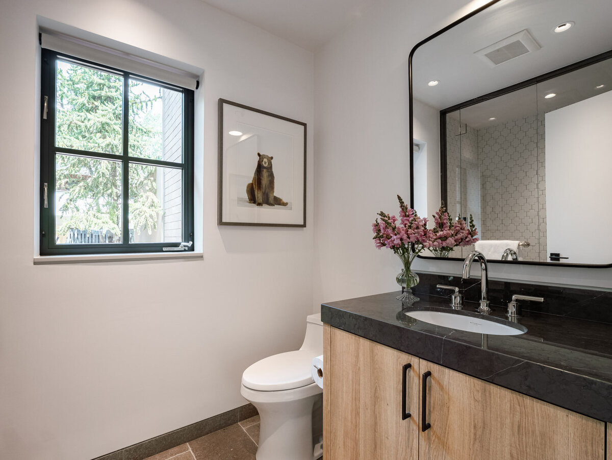 Exterior and interior views of the luxury home at 624 E Hopkins Avenue in Aspen Core, Colorado.