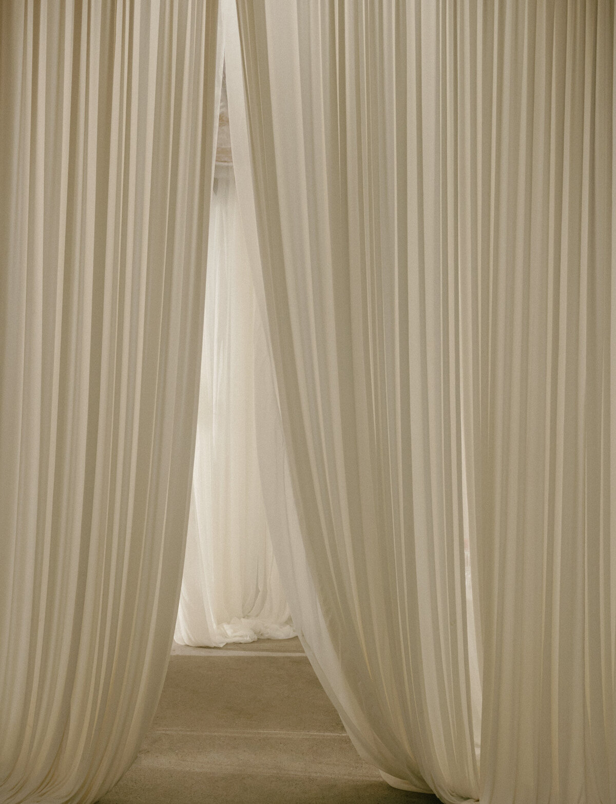 soft draping for a wedding reception at a unique Detroit venue