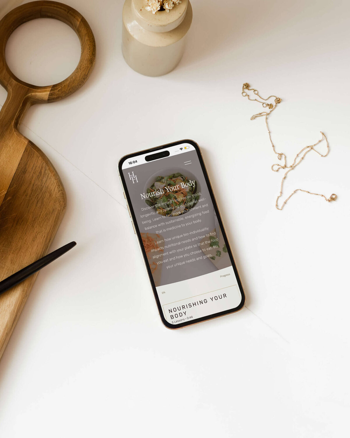 custom website design with a clean and professional look, optimized for wellness entrepreneur