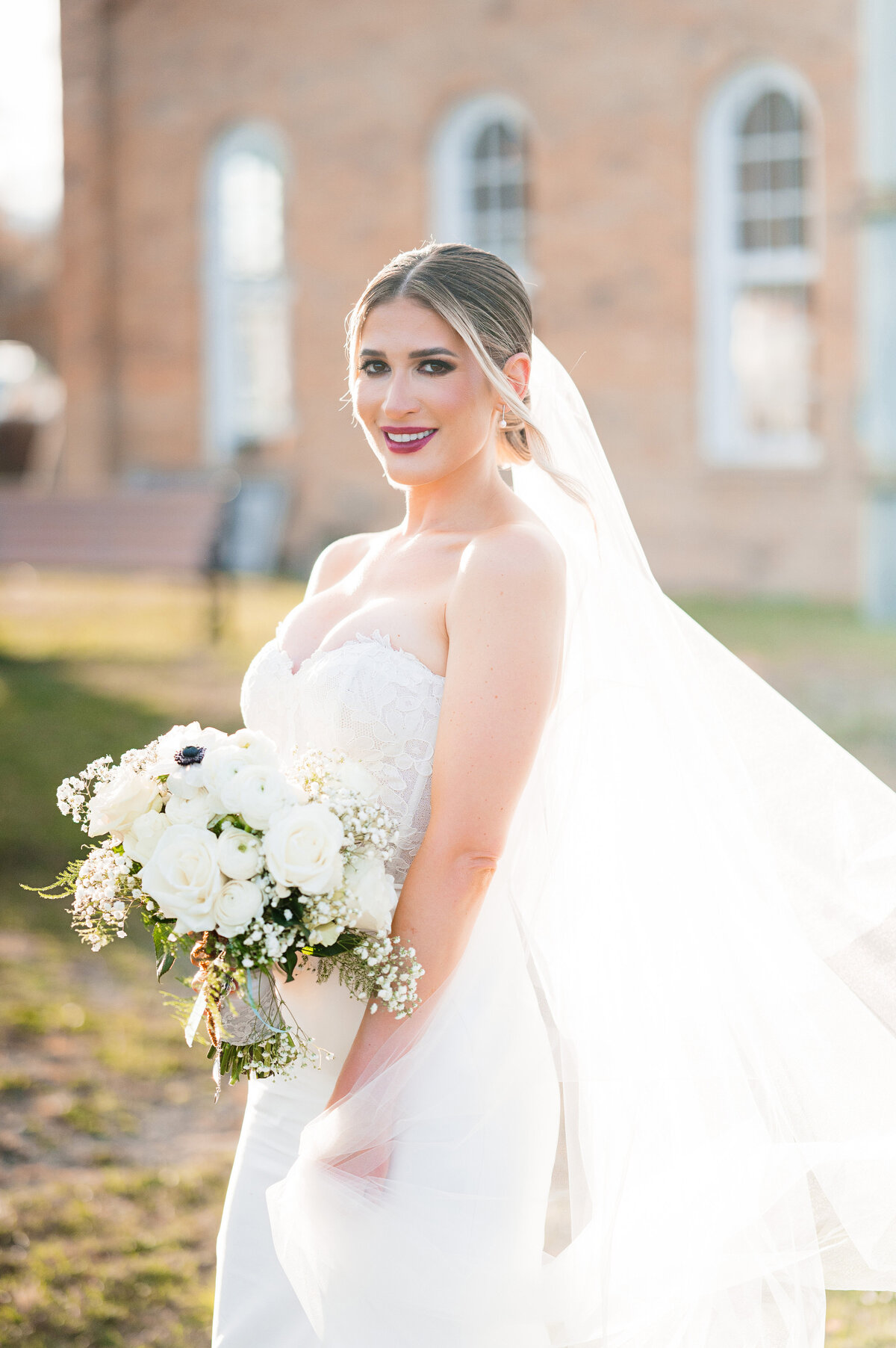 traditional bridal portrait at pittsburgh wedding