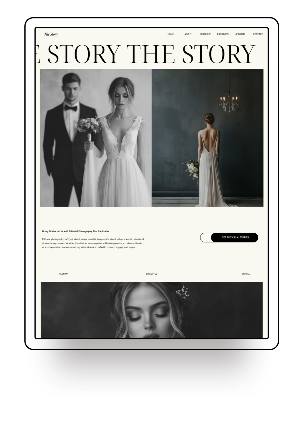 Showit Website template offered for template customisation services Palme Design Co
