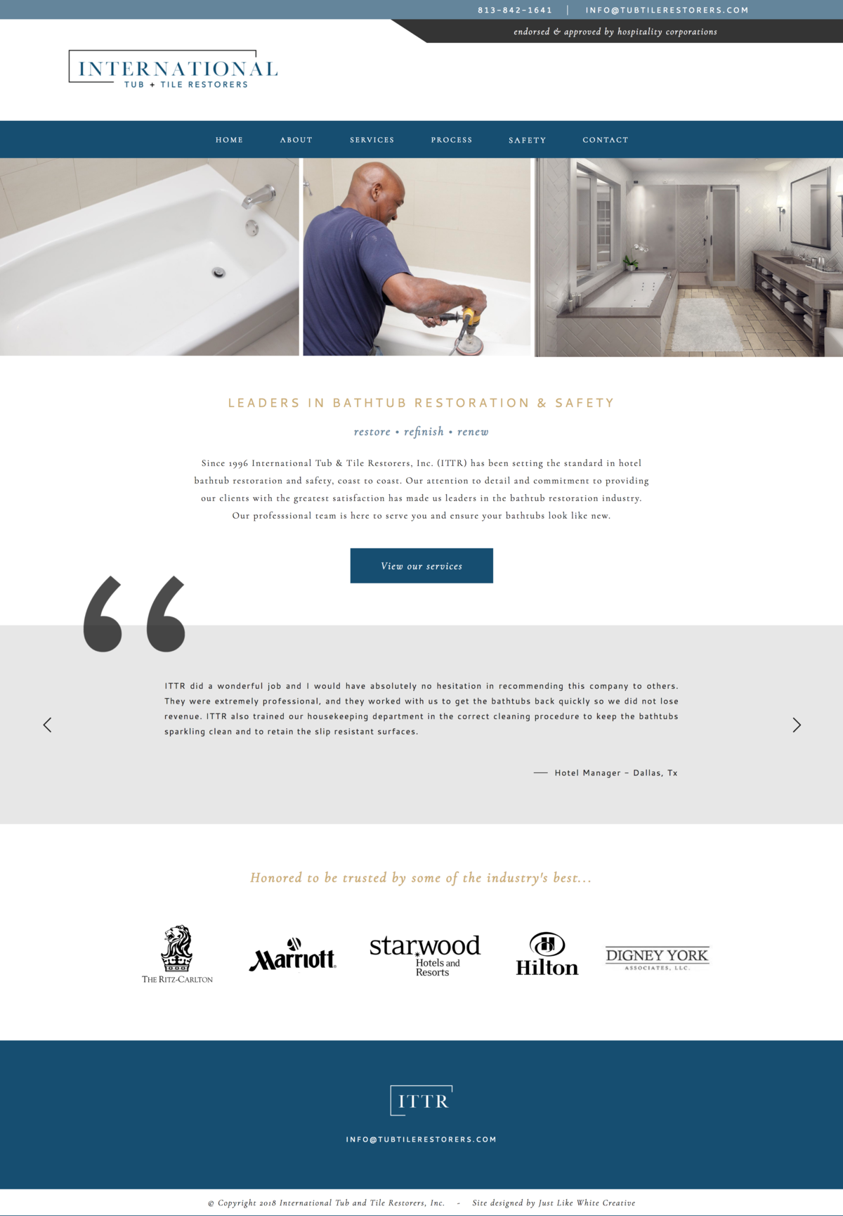 Clean, professional website design by Tribble Design Co.