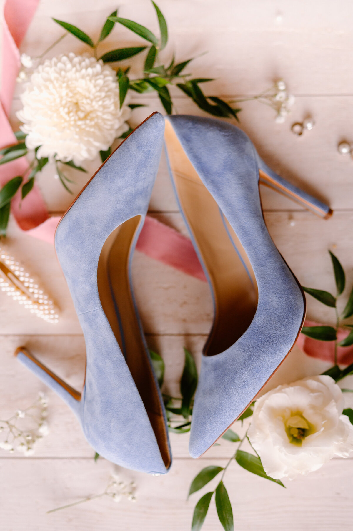 blue bridal shoes