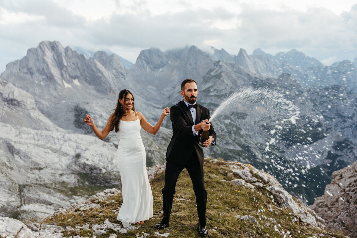 Marmarole helicopter Elopement Dolomites -70