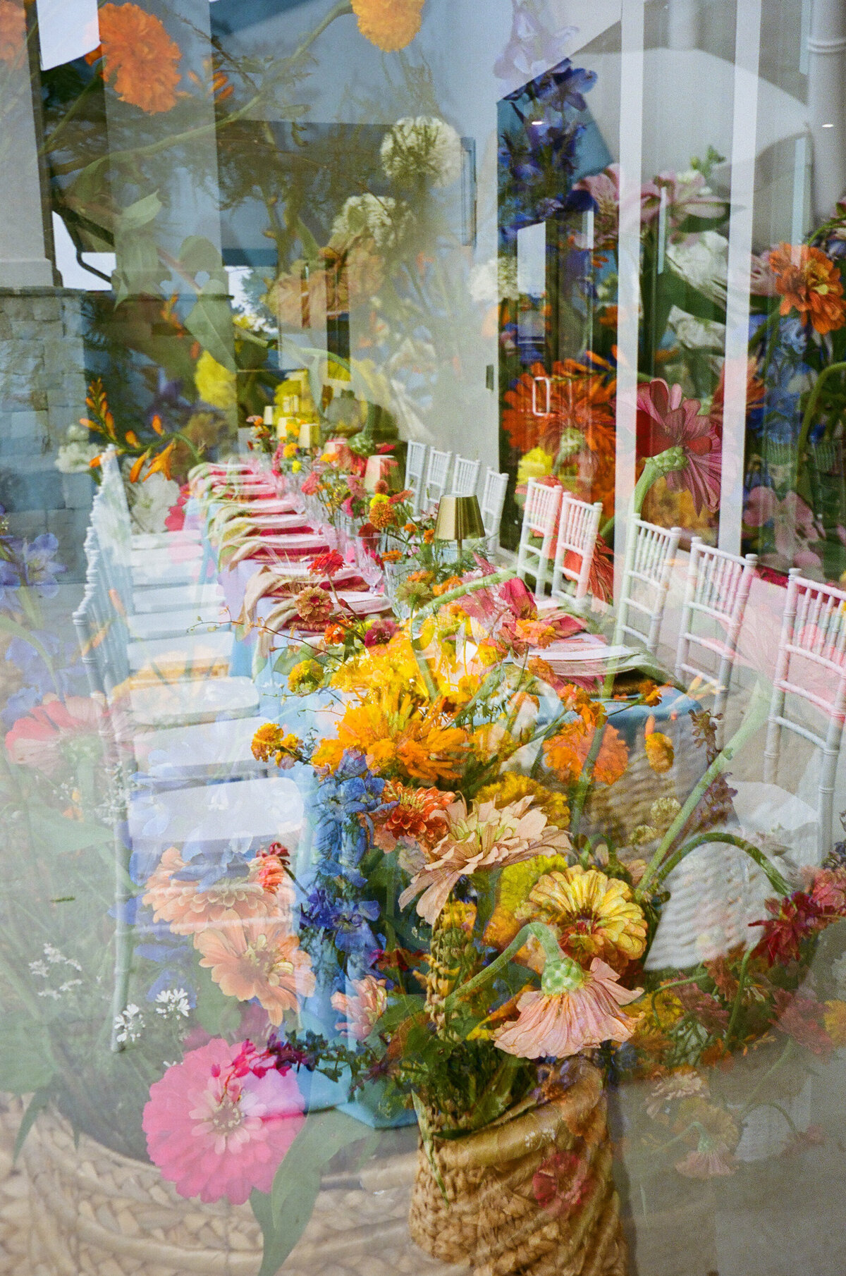 Glass Chapel West - Colorful Garden Party Styled Shoot on Film - Wynkoop Photography-84