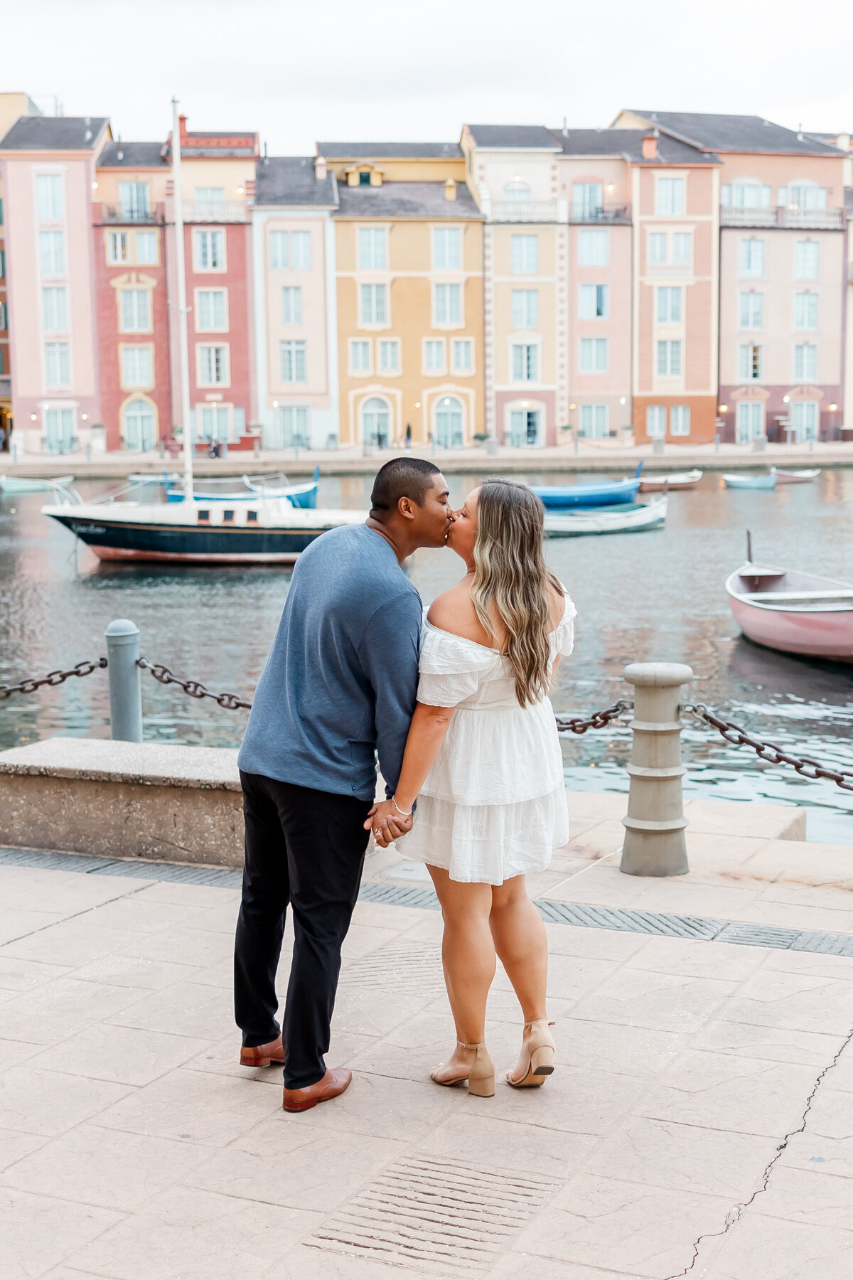 couple kissing by sarasota florida wedding photography