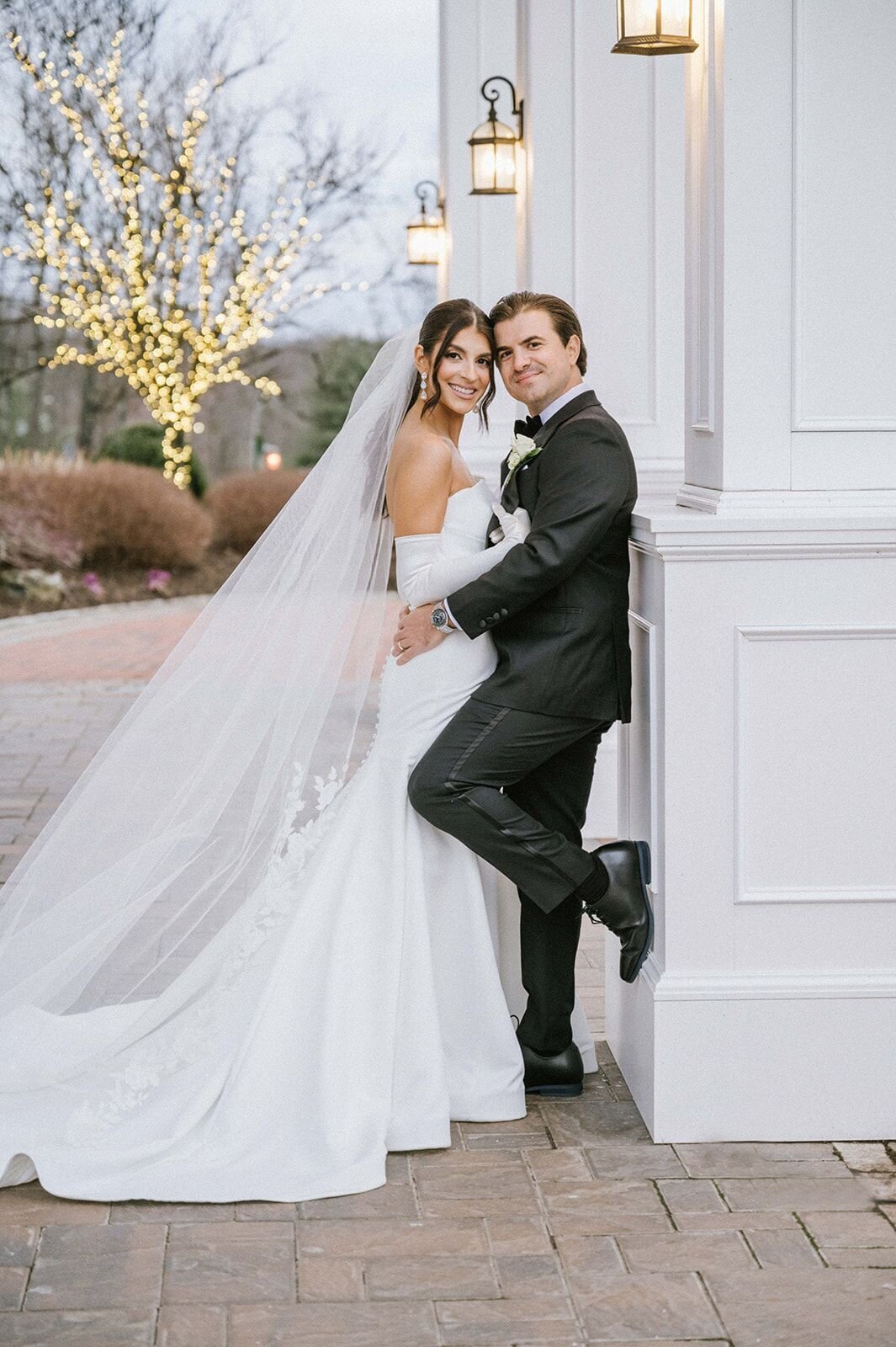 wedding couple at their luxury wedding in new jersey