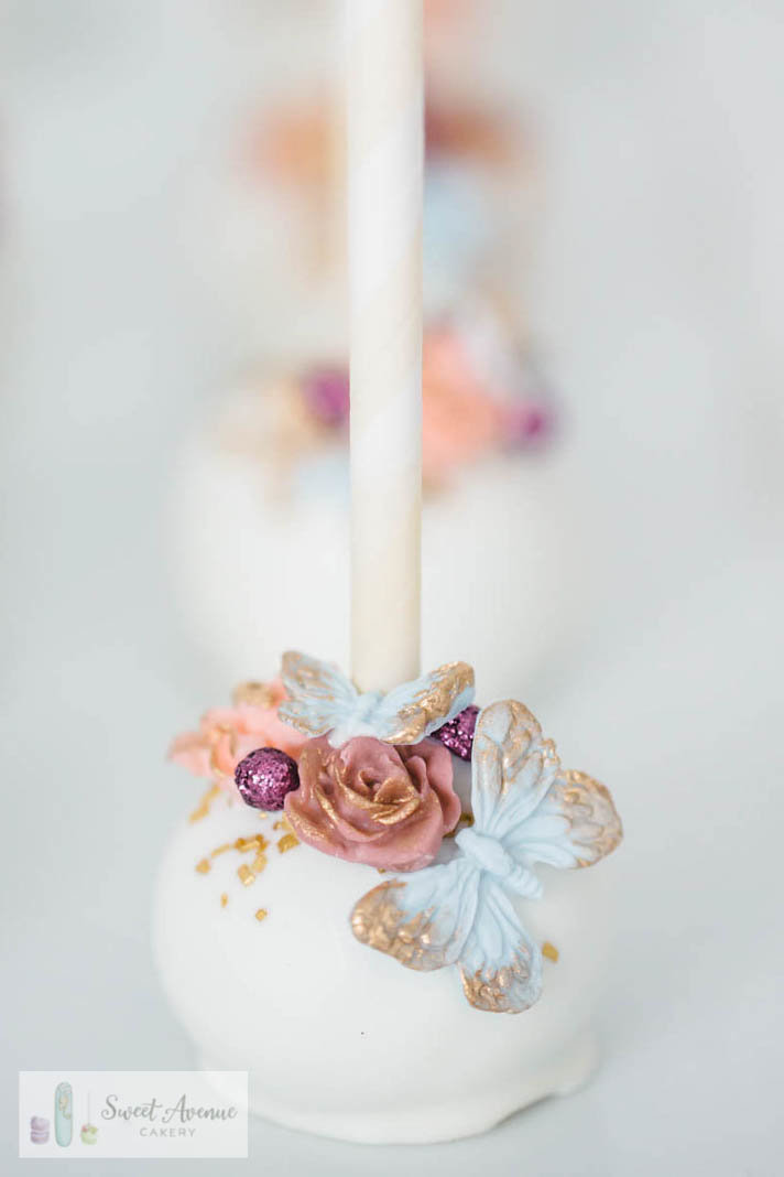 butterfly wedding cake pops