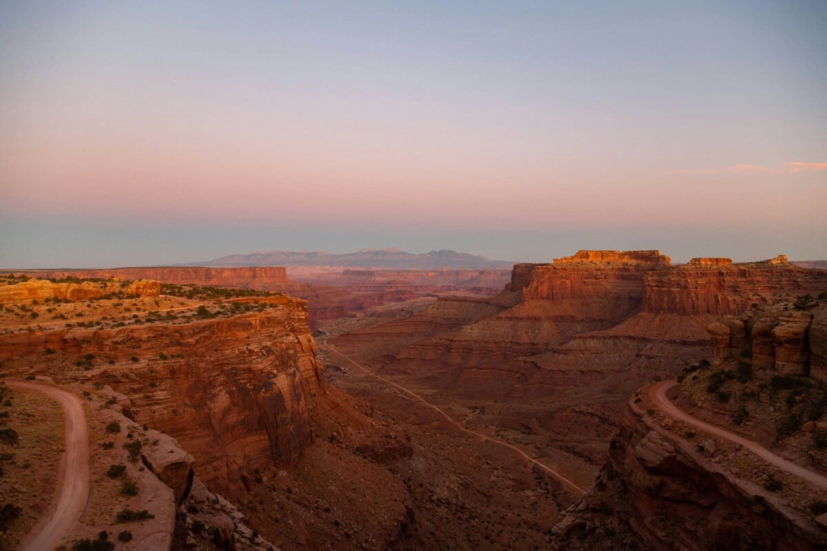 Canyons near Moab in sunset