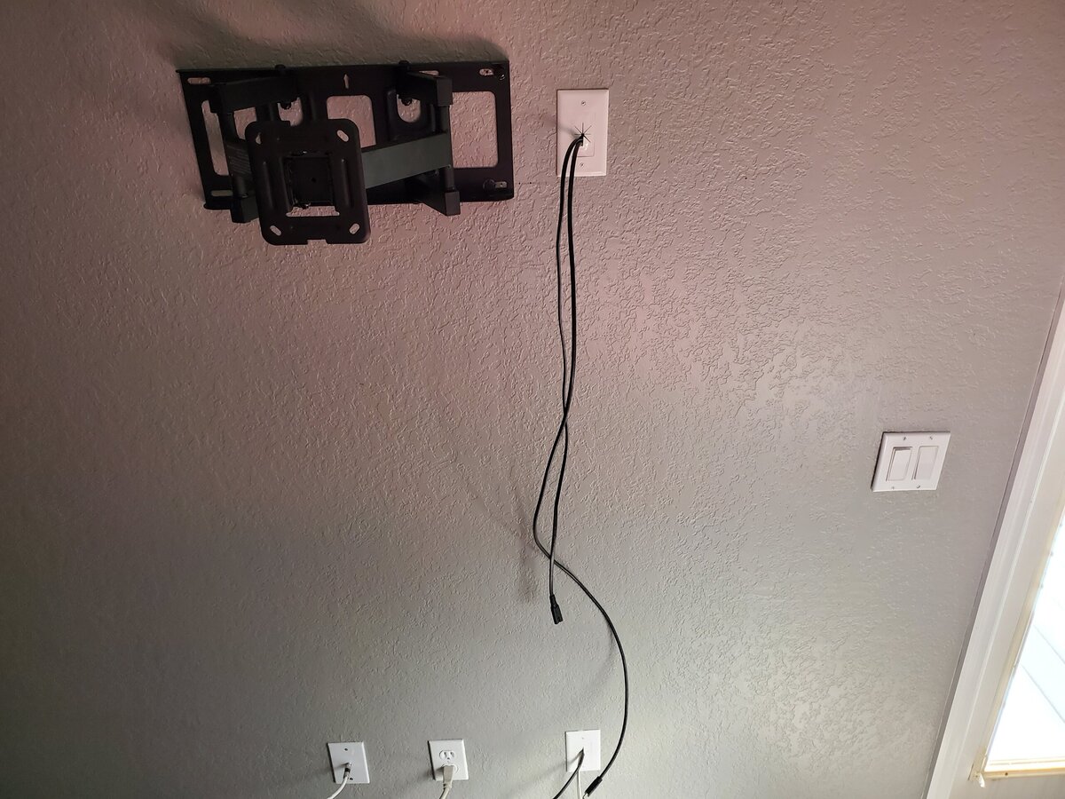 Hiding TV Wires for TV Mounting Job