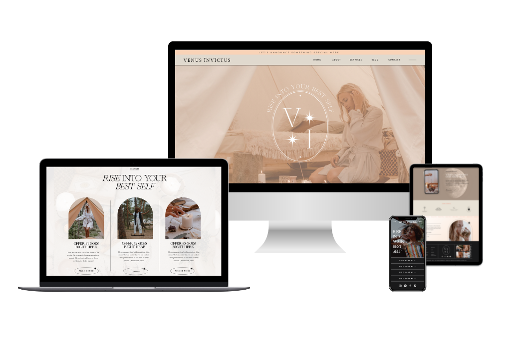 VENUS TEMPLATE SALES PAGE HERO OR VISUALS IN MOCKUPS SECTION