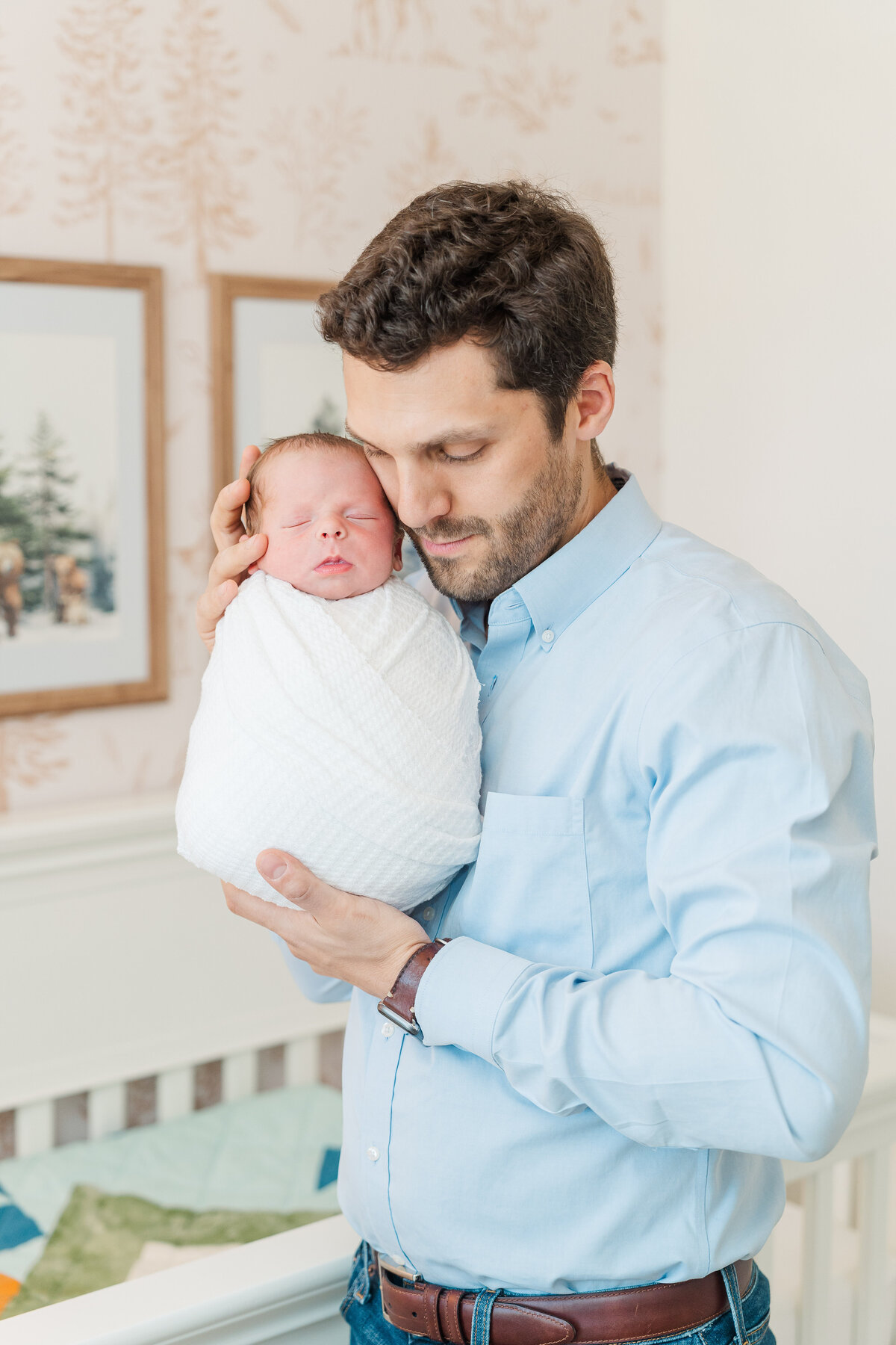 Baby boy woodland nursery lifestyle newborn session elena spraguer photography 0013