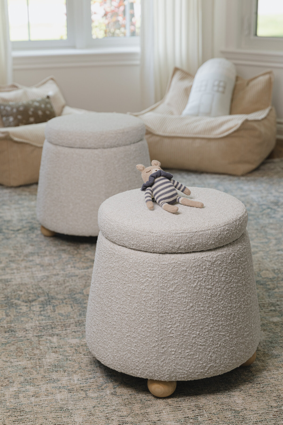 Living room bookshelves
