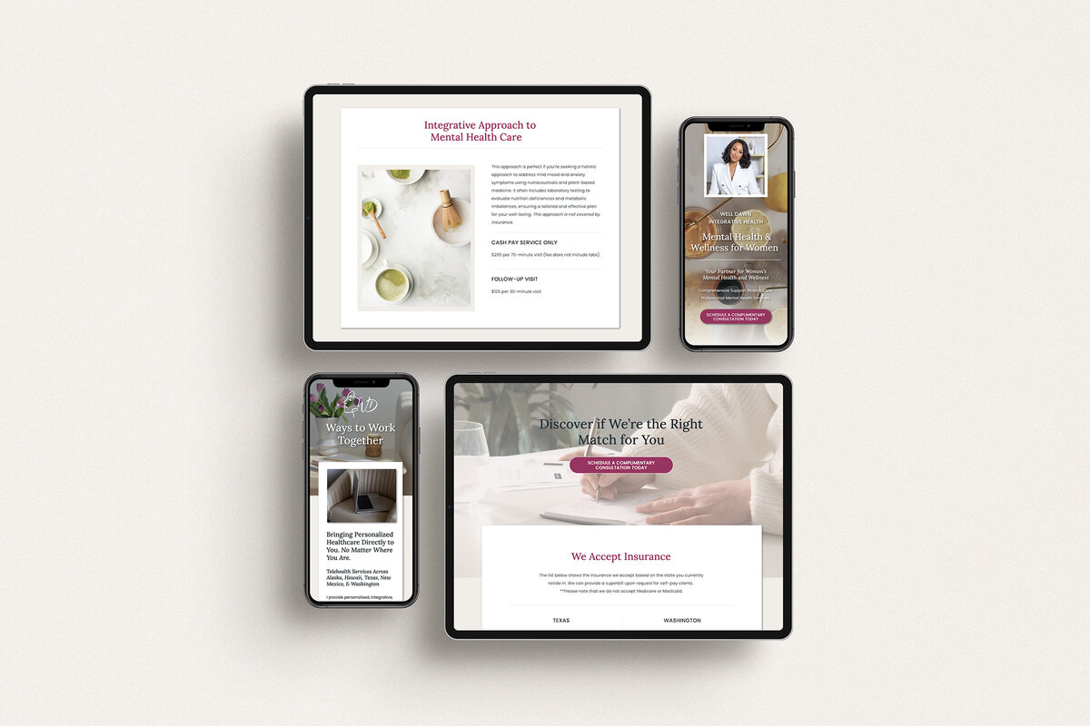 Well Dawn Health | Custom Showit Design by Artisan Kind - 5