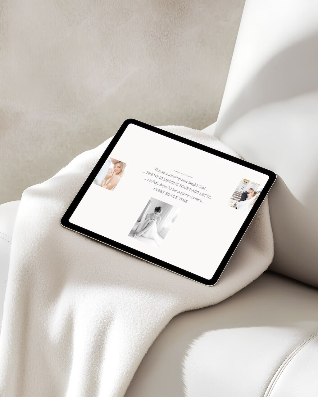 Mockup of Showit website template for photographers