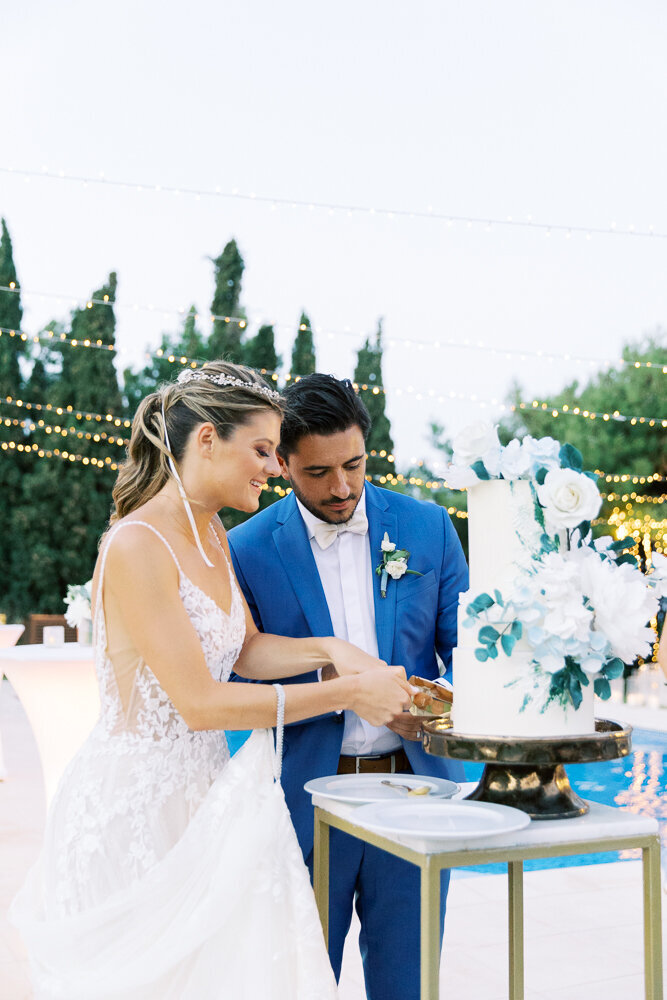 Villa wedding in Rhodes Greece with chandelier installations  (98)