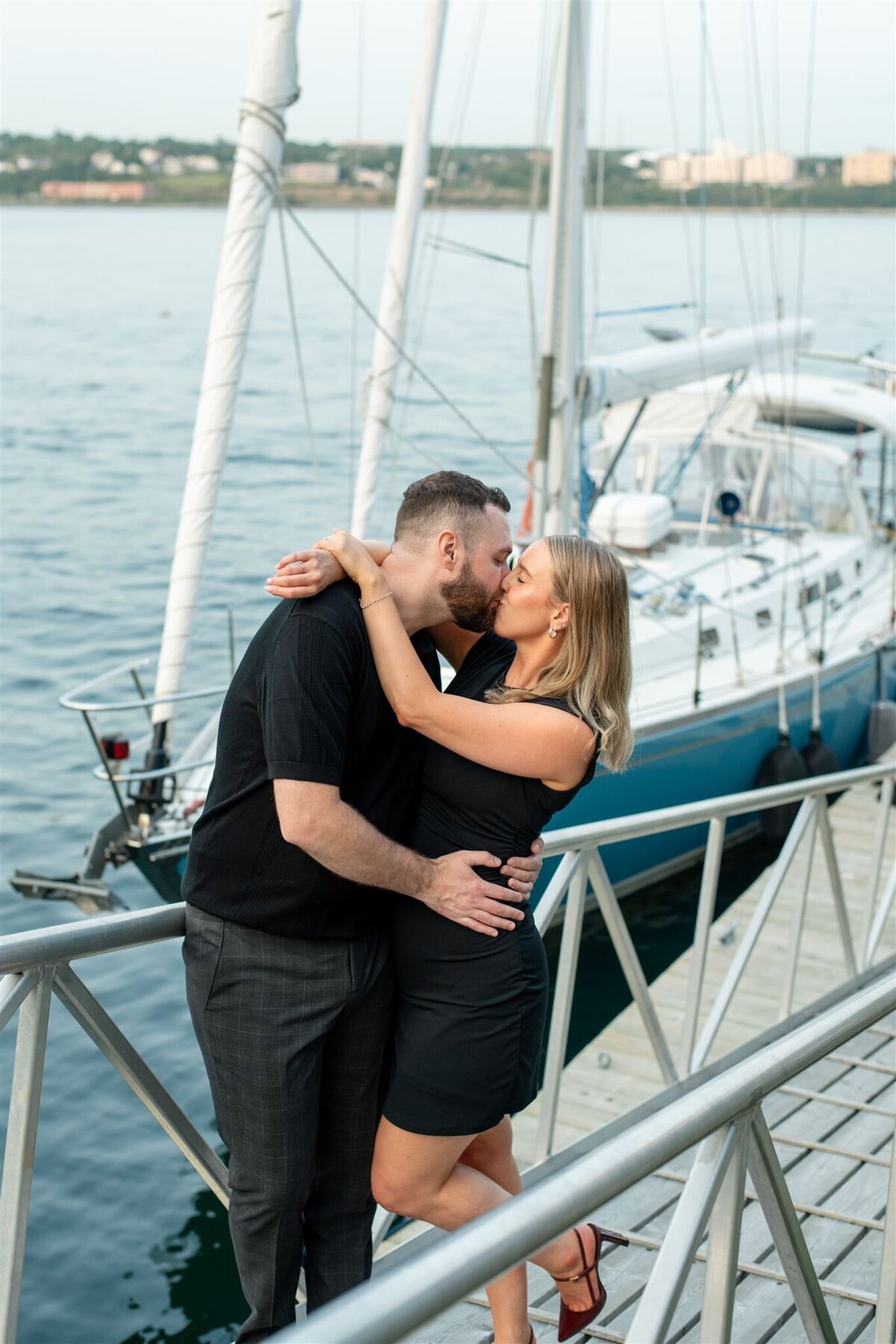 Halifax waterfront engagement photography by Rachael Shrum