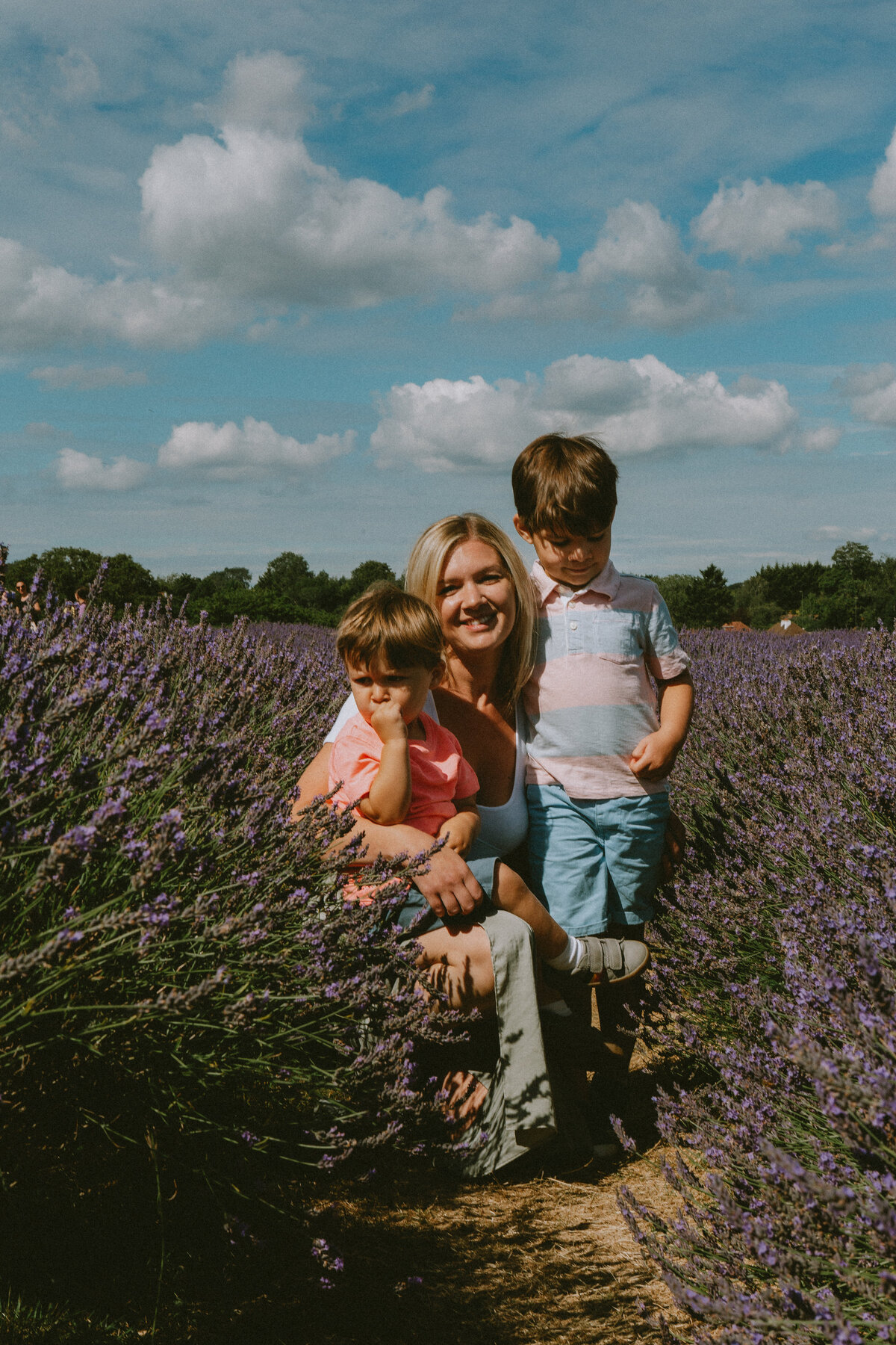 The beautiful sights of Bansted Lavender fields make the perfect backdrop for family photos