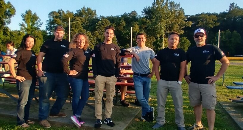 Six electrical contractors having a team meeting in Connecticut