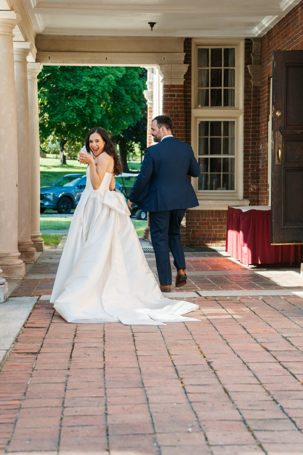 Turner Hill wedding in Ipswich MA featuring elegant estate architecture and romantic garden portraits.