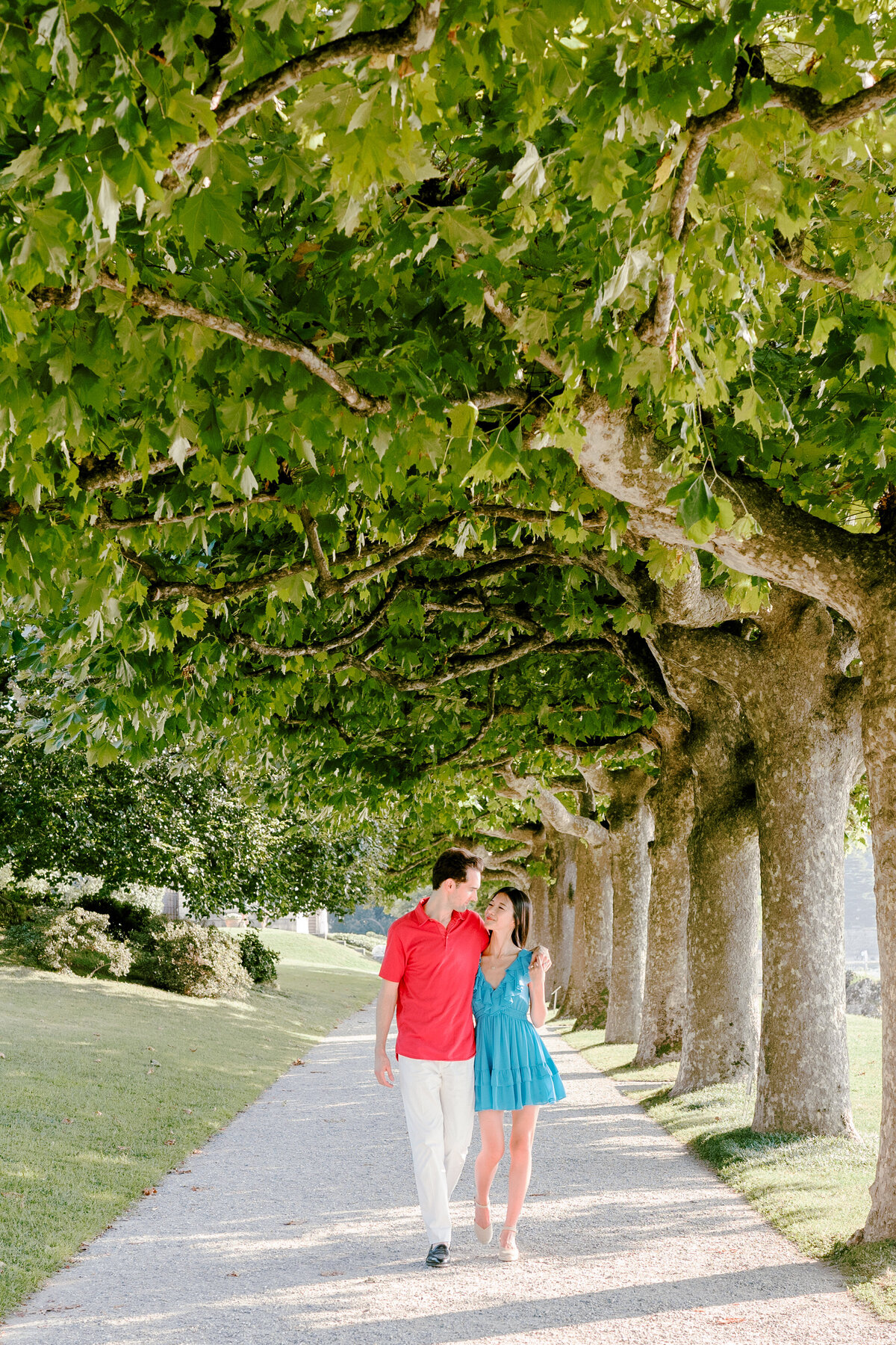 Engagement session at Villa Melzi on Lake Como in Italy photographed by Lake Como Photographer