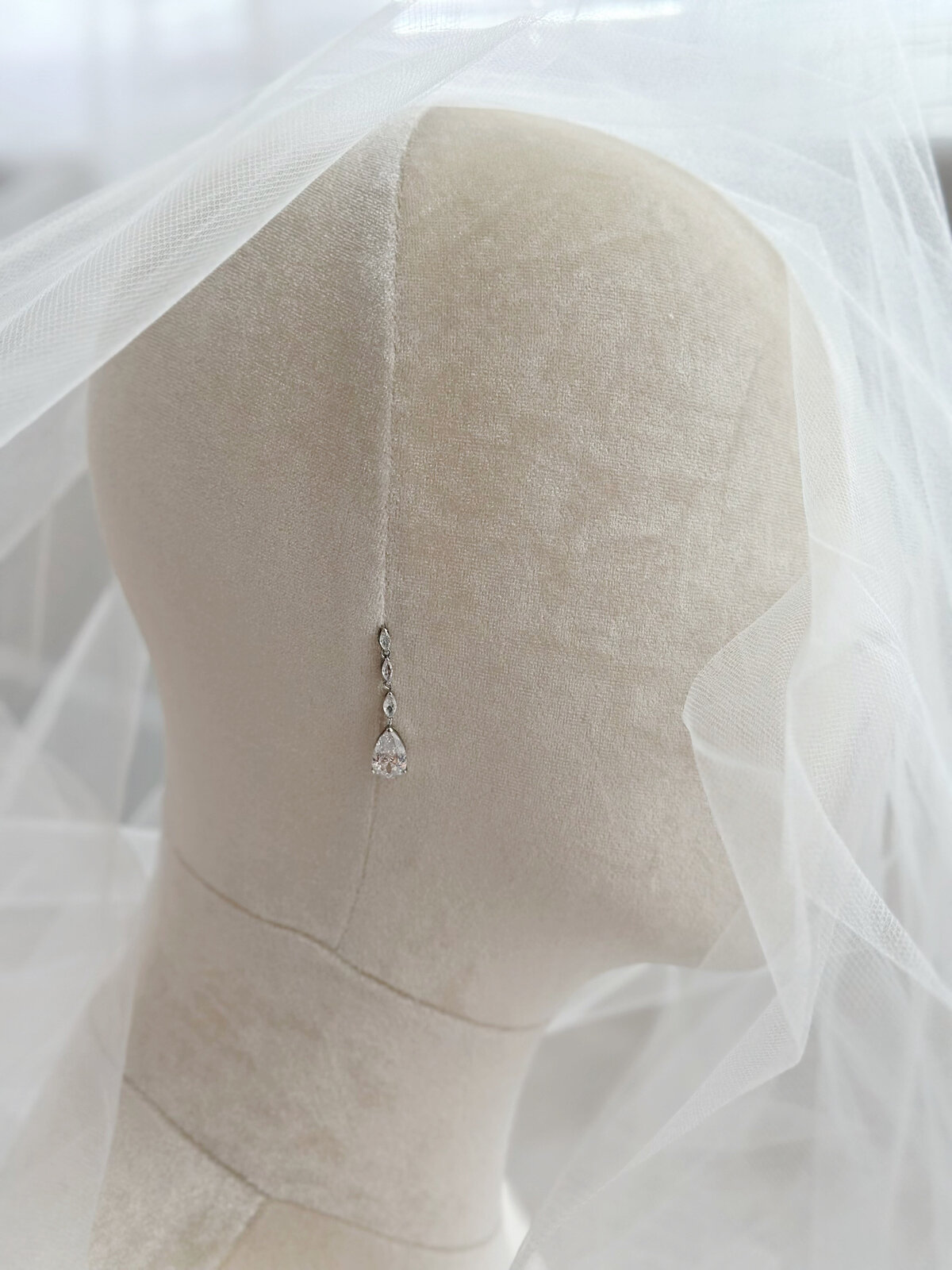 Handmade bridal accessories featuring crystal and pearl mix
