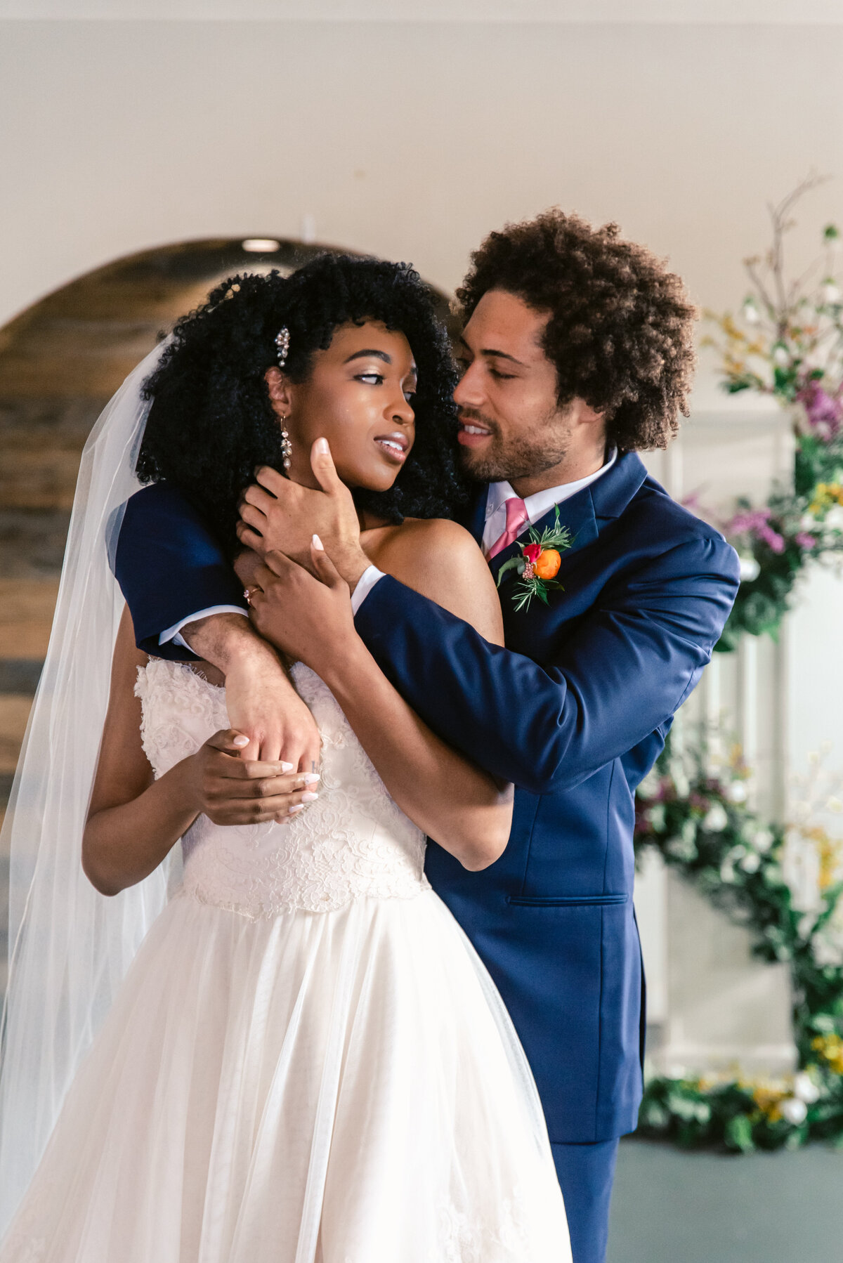 Bride and Groom wedding bright and colorful lexington wedding