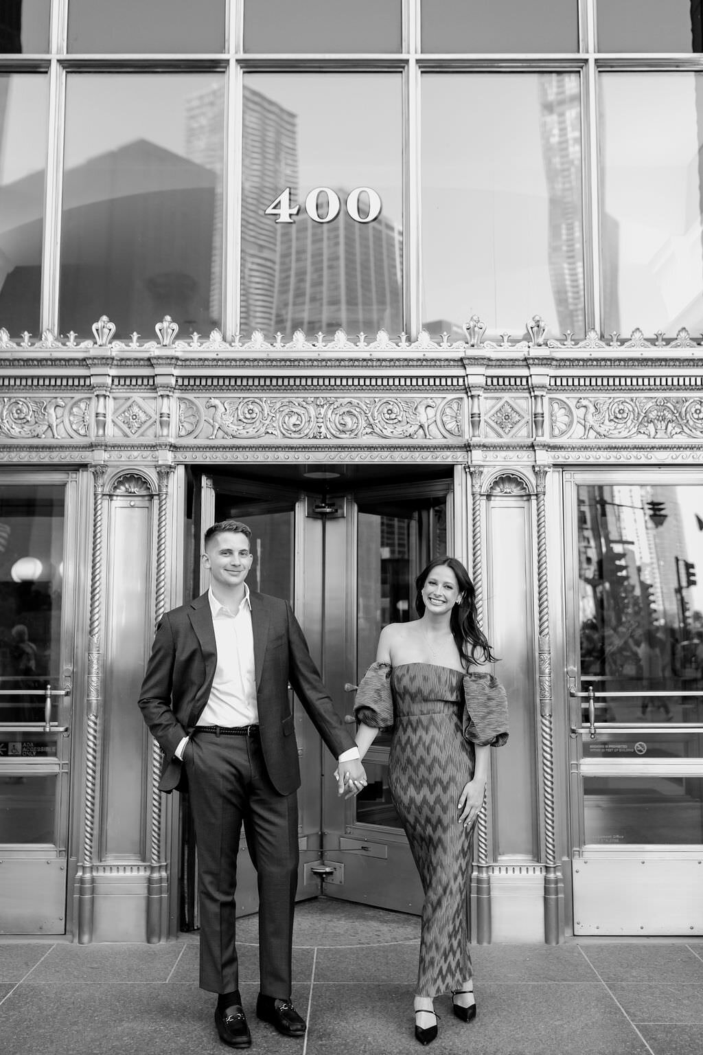 An engagement photography session at The Wrigley Building and North Ave Beach in Chicago, Illinois - 5
