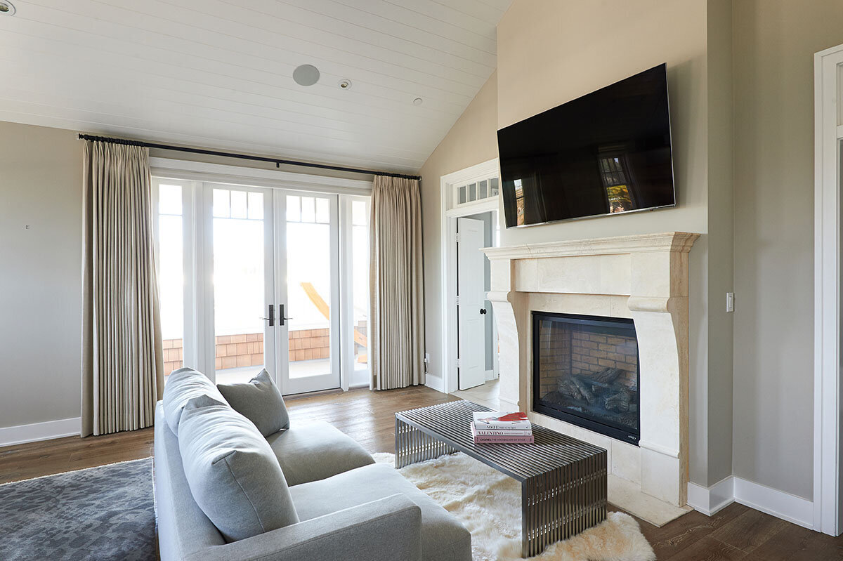 Master bedroom fireplace