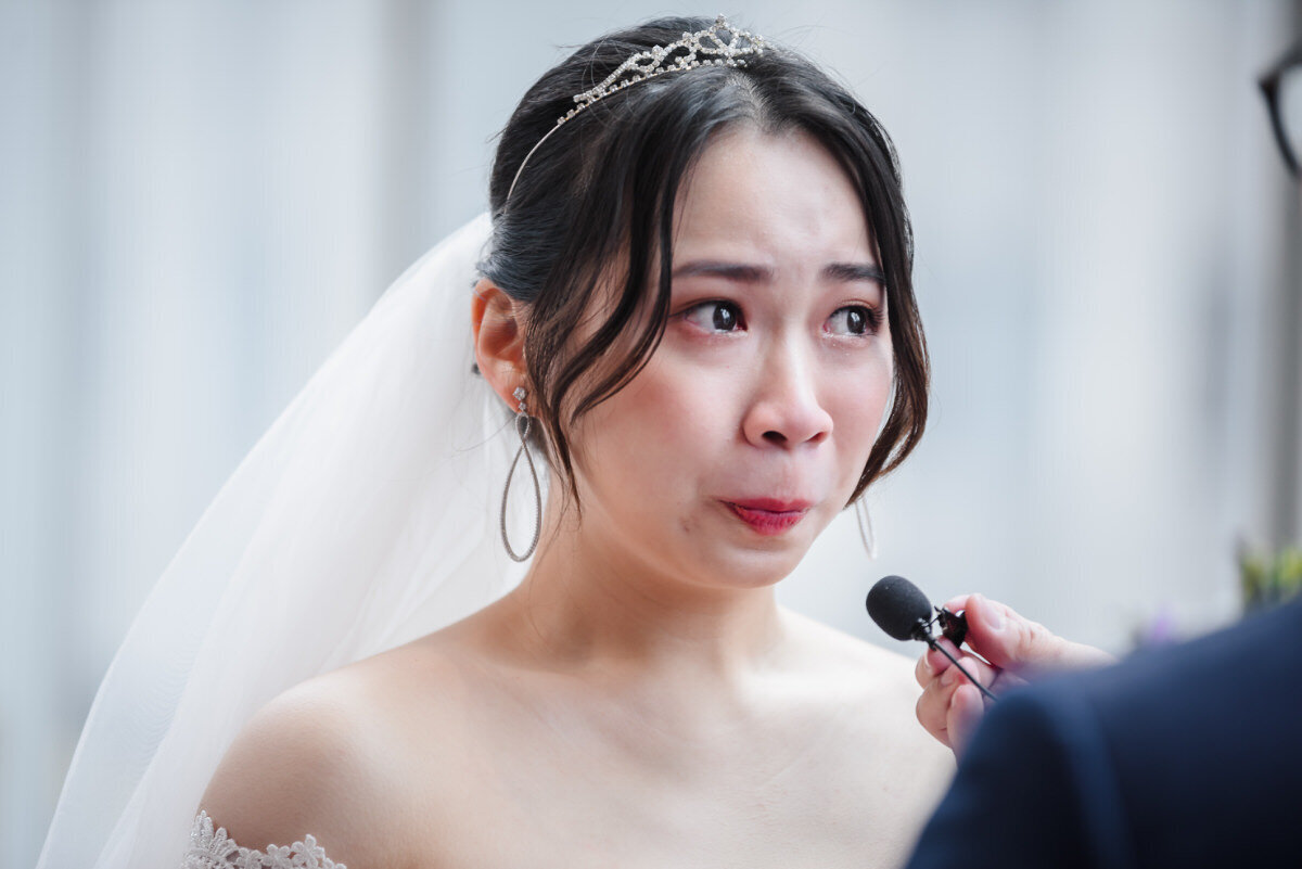 Lake Tahoe Wedding Photography: Emotional Bride at Ceremony