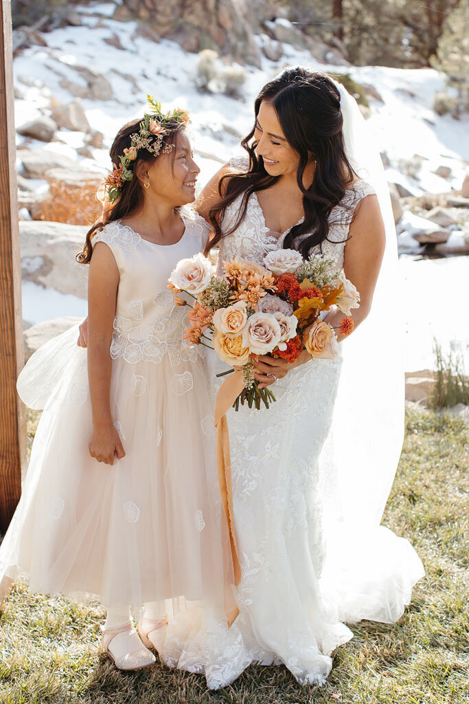 Bride and Flower Girl