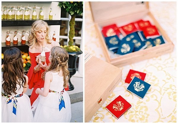 Matchbooks with Gold Wedding Monogram © Bonnie Sen Photography