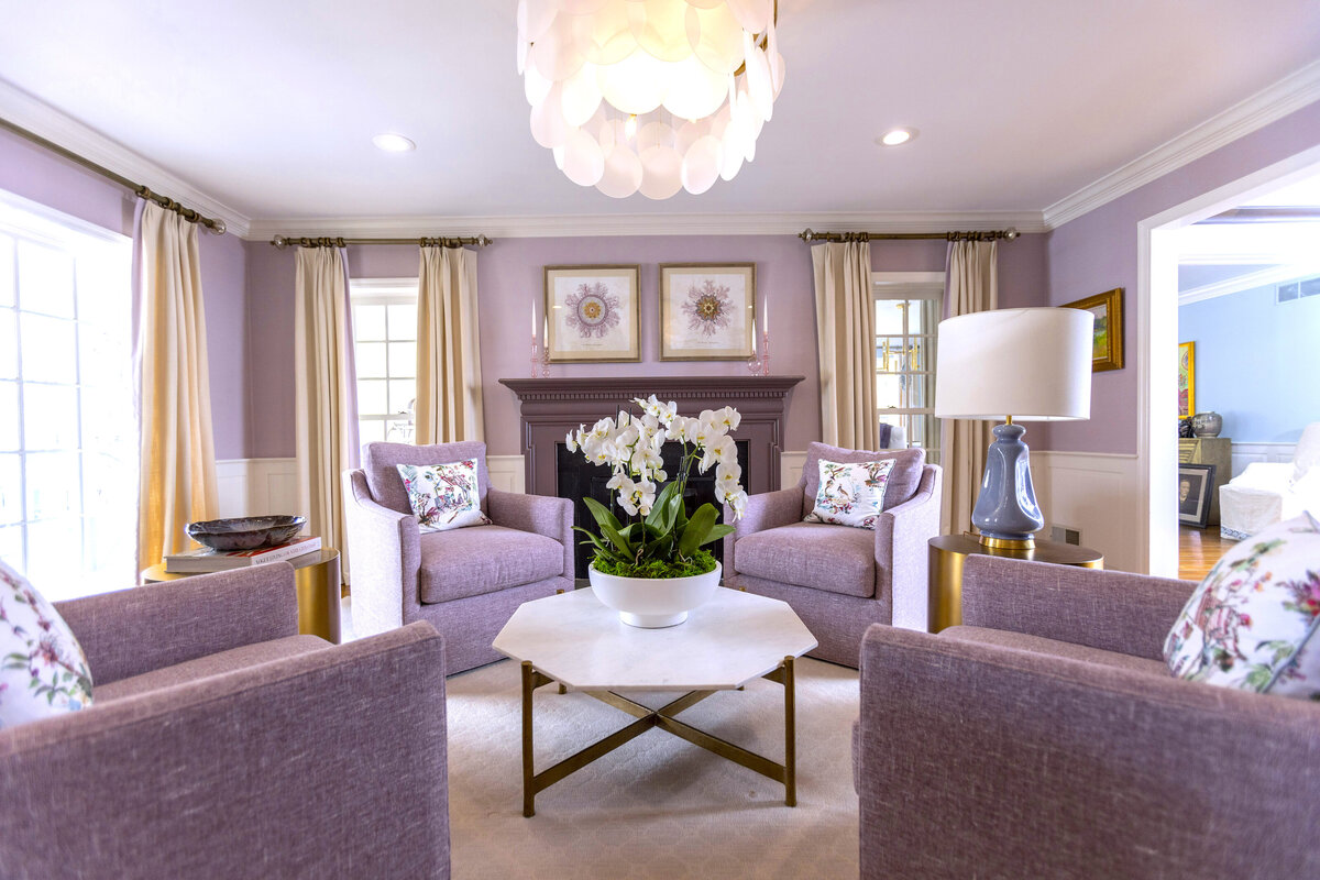 lavender-monochromatic-front-room-ideas