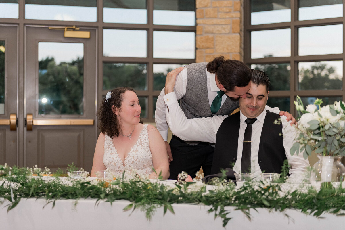 Bride holding bouquet close-up