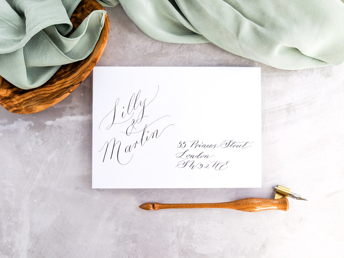Modern envelope calligraphy
