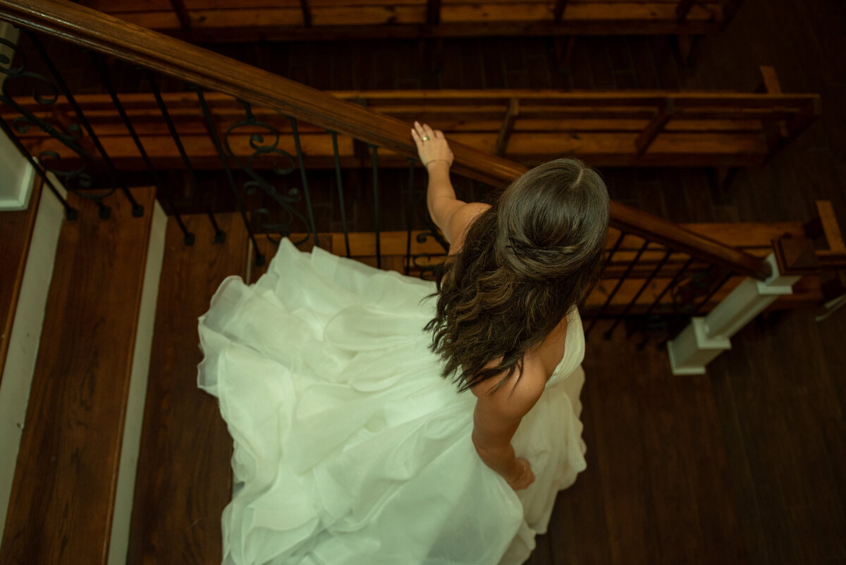 Bride-Staircase-Candid-Portrait-Houston-TX