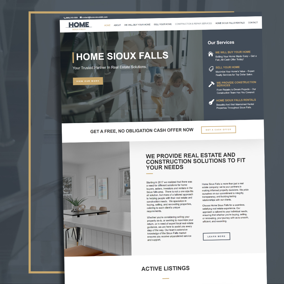 Elevate your real estate brand with Home Sioux Falls, powered by The Agency's cutting-edge web design and branding solutions. Discover how our tailored approach can help you attract more clients and grow your business in Sioux Falls.